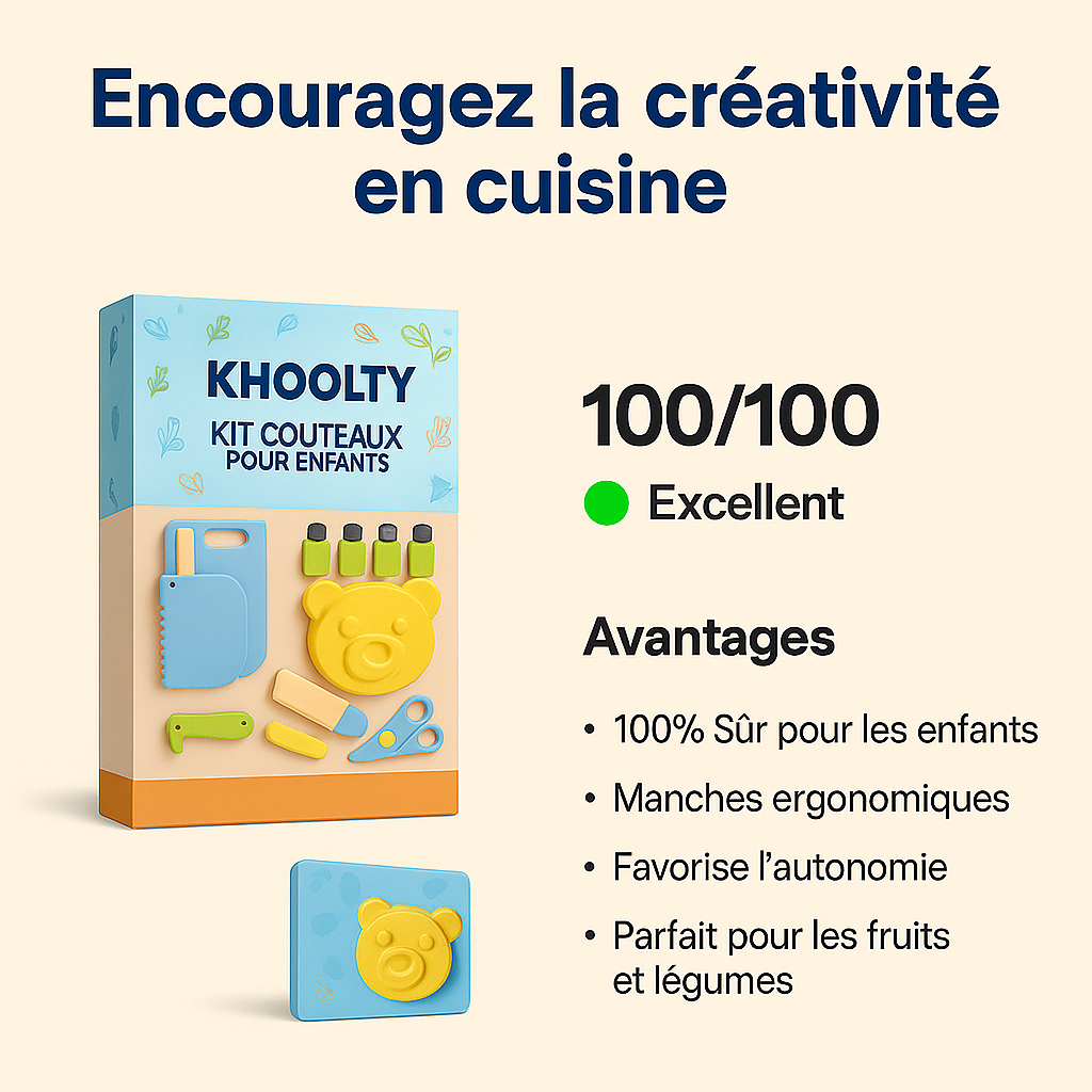 Khoolty™ transforme un simple set de cuisine en un terrain de complicité..✨
